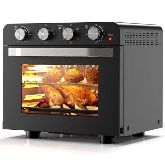 Airfryer Oven - Hetelucht Friteuse - Vrijstaande Oven - Pizzaoven - 36L - 2000W - 10-in-1 Functies - Digitale Timer & Temperatuur - Dubbel Glas - RVS