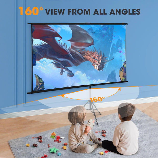 Beamer Scherm - Projector Screen - Projector Scherm - Projector Doek - Projector Scherm voor Beamer - Home Cinema Thuisbioscoop - Draagbare Beamer - 100in - 16:9
