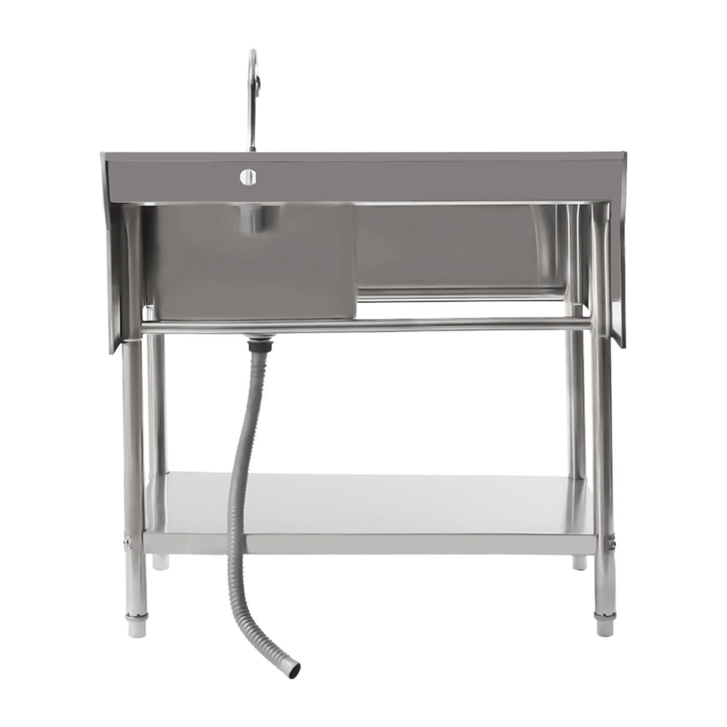 Spoelbak – Gootsteen – Keukenspoelbak – Vrijstaande Spoelbak – Roestvrij Staal – 100x60x80 Cm – Draagvermogen 300 Kg