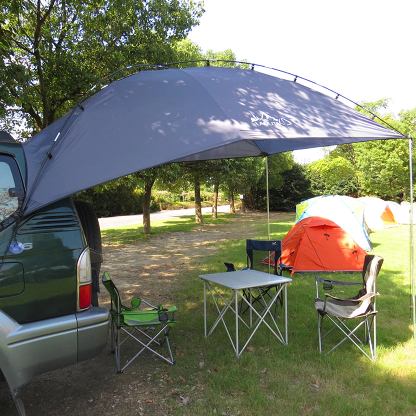 Waterdichte Auto Achtertent – Zonnescherm & Regenluifel – Universele SUV Tent – 350x240x105 cm – 4 Seizoenen - QUORE