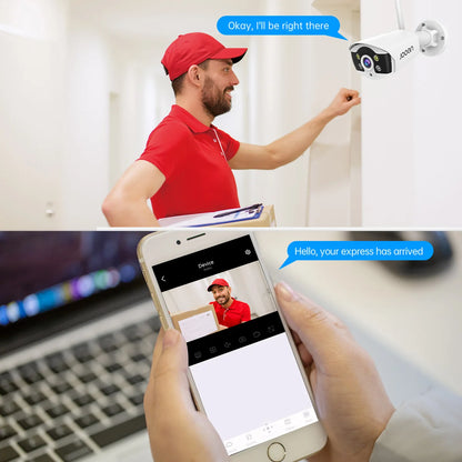 Beveiligingscamerasysteem - met 10 CH POE HD NVR - 3 Megapixels - 4 camera's - Tweerichtingsaudio - QUORE