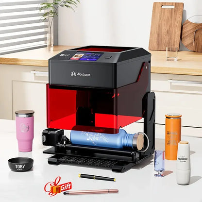AlgoLaser 5W Laser Engraving Cutting Machine For Christmas And Halloween DIY Business Cards Stationery Wood Carving Oval Objects