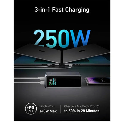Powerbank – Mobiele Accu – Oplader – Draagbare Batterij – USB Powerbank – 250W Snel Opladen – Compact Frisdrankblikje Formaat