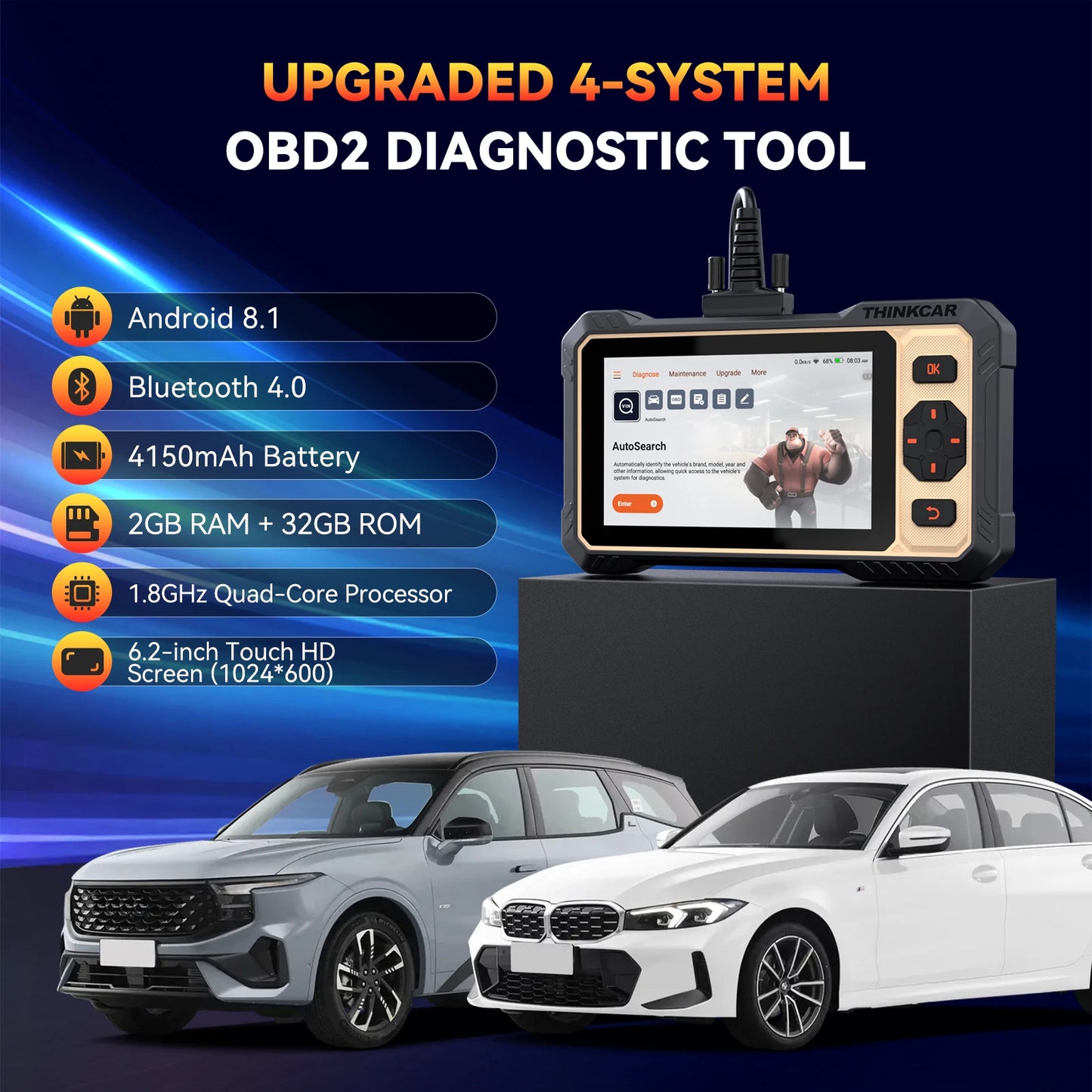 obd2 scanner – auto uitleesapparaat – diagnosecomputer – foutcode lezer – uitleesapparaat – Bi-directionele Diagnose – 12 Resetfuncties Lifetime Free Updates