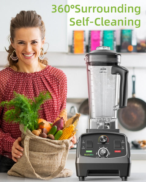 Blender - 2L Jar - Smoothie Maker - Blender Smoothie - 45000RPM - 2200W - 3HP - BPA Free - Gray