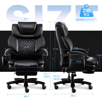 Massage Bureaustoel – Ergonomische Bureaustoel – Relax Stoel – Werkstoel – 3D Massage – Memory Foam Rugkussen – Verstelbare Rugleuning