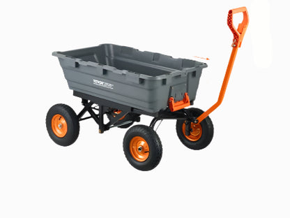 Tuinwagen - Tuinkar - Strandkar - Bolderkar - Transportkar - Gereedschapskar - Buitengebruik - 1500lbs - met Grote Luchtbanden - Zware - Transportwagen