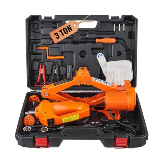 Elektrische Auto Krik – 12V Auto Krik voor SUV - Sedan- Busje en Truck – Draagbare Elektrische Krik met 3 Ton Hefvermogen – Ideaal voor Pechhulp & Onderhoud – Compact en Krachtig
