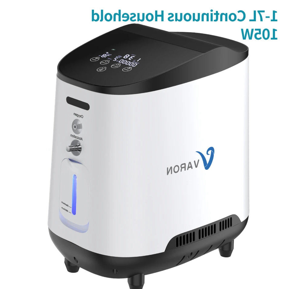 Draagbare Zuurstofconcentrator – Zuurstofmachine – Ademhalingsapparaat – Medisch Hulpmiddel – Zuurstofapparaat – Lichtgewicht & Compact – Instelbare Stroom 1-7L/min - QUORE