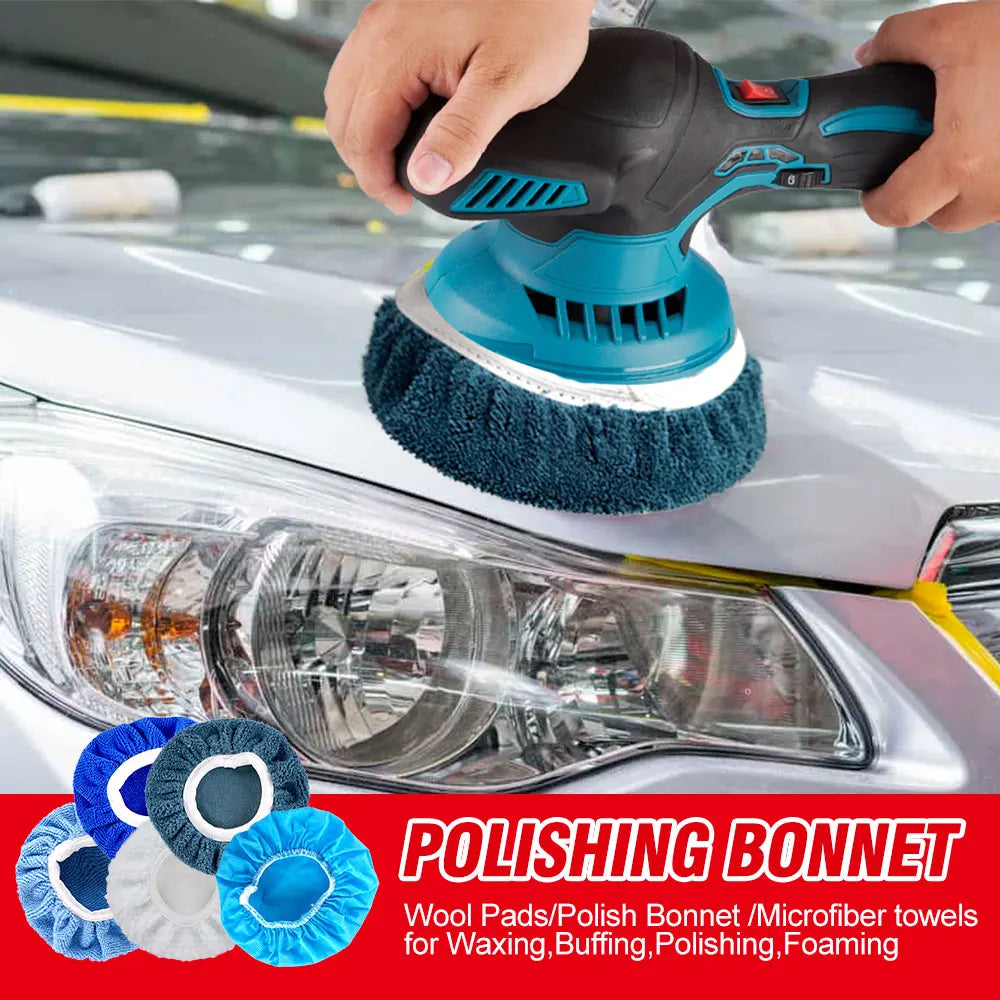 Polijstmachine Auto - Mini - Polijstmachine - Accu - Poetsmachine - 6000RPM Draadloos - 12V Elektrische - 6 Snelheden - Waxen - Compact - Krachtig -2 Batterijsets