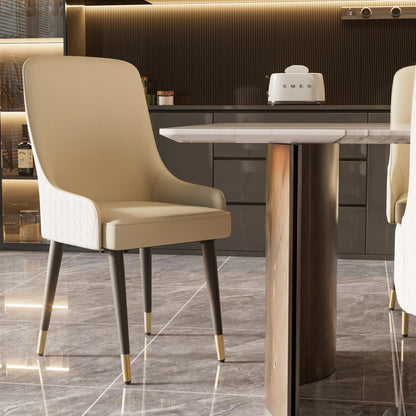 Eetkamerstoelen – Stoelen – Zetels – Zitmeubels – Moderne Stoelen – Microfiber Leer – Hoog Zitcomfort - Grijs