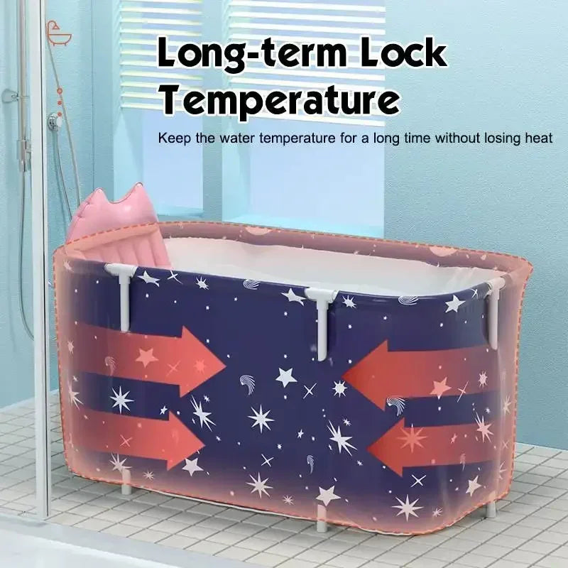 Badkuip - Jacuzzi - Bad Spa - Bath Bucket - Mobiele Badkuip - Dompelbad - voor Ijsbad - Kunststof - 120 cm - Blauw