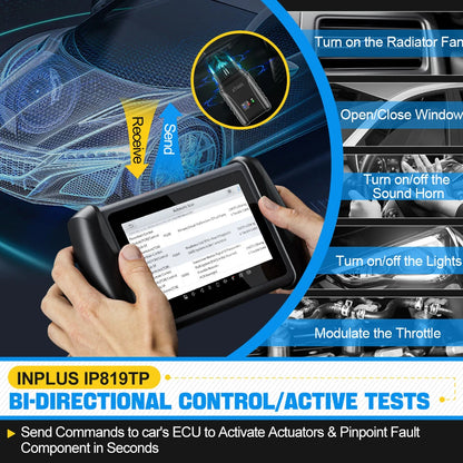 TPMS- En Auto Diagnosetool – Bandenspanningsmeter – Sensor Programmeerder – Foutcode Scanner – ECU-Codering – Bluetooth – 140+ Automerken