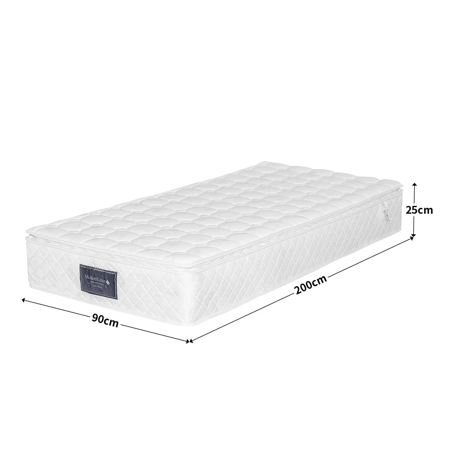 Matras – Pocketvering Matras – Koudschuimmatras – Slaapmatras – Matrassen 90x200 cm – 7-Zone Ergonomisch Koudschuim – Oeko-Tex Gecertificeerd 25 cm Hoogte