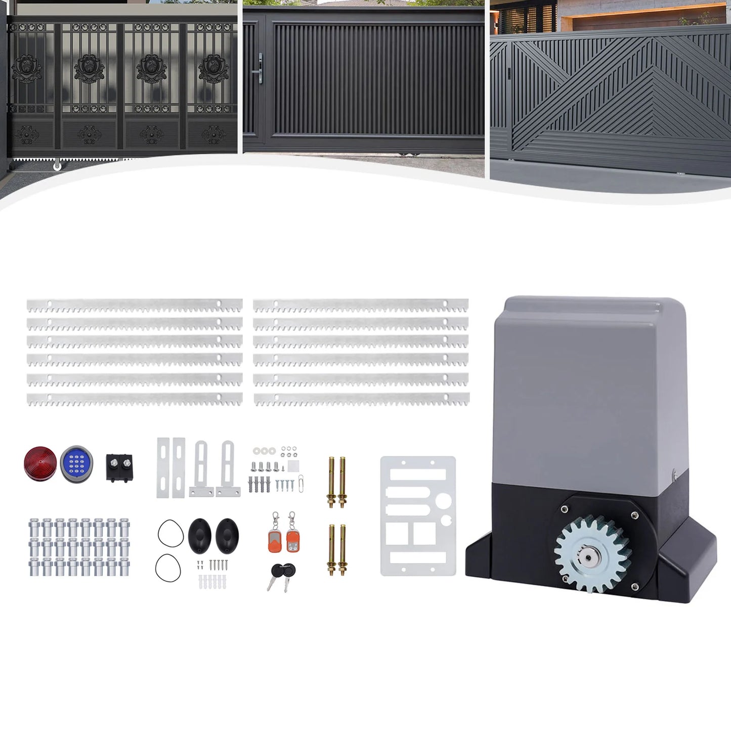 Elektrische Poortopener – Schuifpoortopener – Automatische Hekopener – Poortmotor – Deuropener – Krachtige 750W Motor – 6m Geleiderail & Veiligheidsfunctie