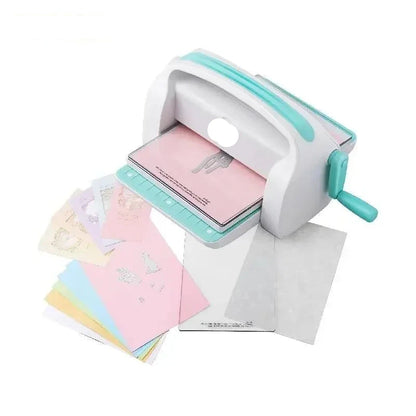 Stansmachine - Embossing Machine - Handmatige - 9 Inch - voor Scrapbooking - Kaarten - DIY Decoraties - Wit en Blauw