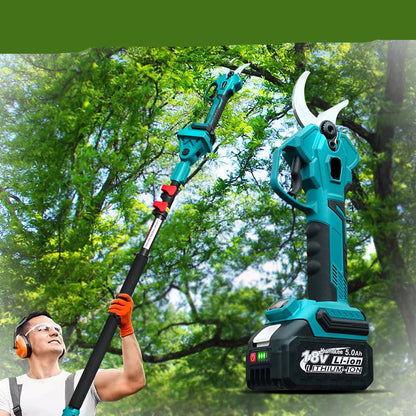 40mm Snoeischaar - Takkenschaar - Tuingereedschap - Snoeizaag - Borstelloos & Draadloos - Inclusief 6 + 8inch Kettingzaag - Takkenzaag - Handzaag - Efficiënte Elektrische Pruner voor Bomen & Bonsai – met 2x5.0Ah Batterij - QUORE
