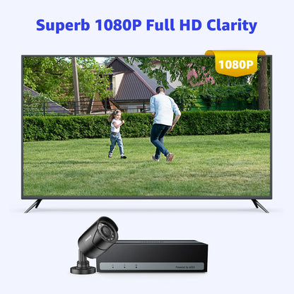Beveiligingscamera Set 8-Kanaals – Videobewaking Systeem – CCTV Camera Set – Surveillance Camera Kit – 1TB SSD Opslag – Nachtzicht Tot 30 Meter