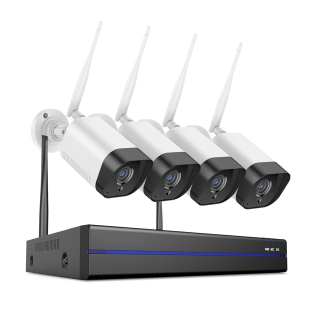 Beveiligingscamera - Draadloze Camera - Camerabewaking - Buiten Camera met Nachtzicht - 5MP Camera's - 8-Kanaals NVR - IP66 Weerbestendig