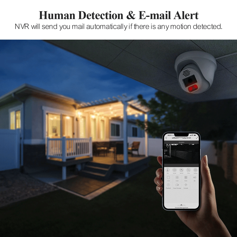 Techage Ultra HD 8MP 4K POE Security Camera System Two Way Audio Face Detect Full Color Night H.265 CCTV Video Surveillance Set - QUORE