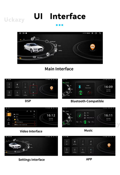 Autoradio – Multimedia Speler – Carplay Systeem – GPS Navigatie – Android Auto – 10,25 Inch Touchscreen – 8-Core Processor - QUORE