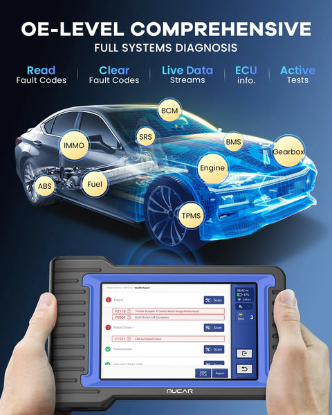 VO7 - OBD2 Scanner - Bidirectionele ECU-codering - Diagnosecomputer - Uitleesapparatuur Auto - Storing Verwijderen - Volledige systeemdiagnose - Diagnose Auto - Autodiagnosetool - Zwart