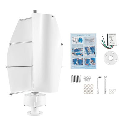 Verticale Windturbine – Windgenerator – Duurzame Energie – 100W – IP67 Waterdicht – Stil Met Minder Dan 62dB