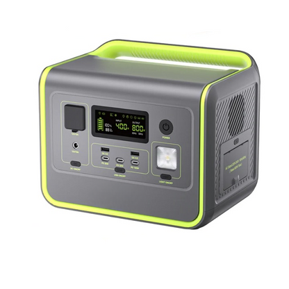 Powerstation – Draagbare Energiecentrale – Mobiele Batterij – Noodstroom – 512Wh Capaciteit – 800 Watt Vermogen - LiFePO4 Batterij - voor Home Backup - Outdoor Kamperen - Mobiele Stroom - Groen