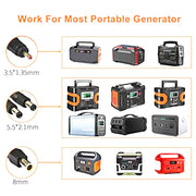 Zonnepaneel - Zonnepanelen Compleet Pakket - Zonnepaneel Opvouwbaar - Zonnepaneel Camper - 18V 100W Draagbaar Zonnepaneel - 4-in-1 - Connector Dubbele USB-Uitgangen - Draagbaar en Opvouwbaar - Zwart