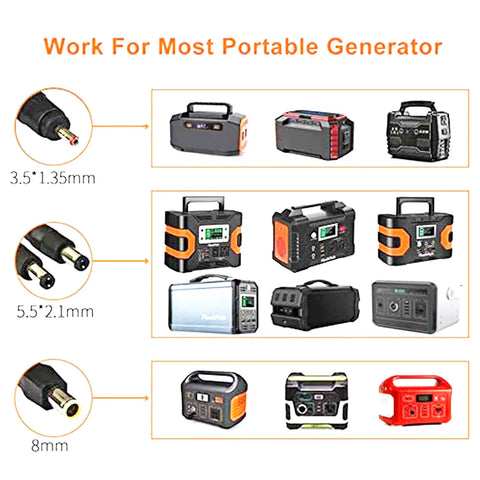 Zonnepaneel - Zonnepanelen Compleet Pakket - Zonnepaneel Opvouwbaar - Zonnepaneel Camper - 18V 100W Draagbaar Zonnepaneel - 4-in-1 - Connector Dubbele USB-Uitgangen - Draagbaar en Opvouwbaar - Zwart