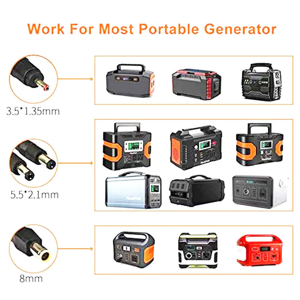 Zonnepaneel - Zonnepanelen Compleet Pakket - Zonnepaneel Opvouwbaar - Zonnepaneel Camper - 18V 100W Draagbaar Zonnepaneel - 4-in-1 - Connector Dubbele USB-Uitgangen - Draagbaar en Opvouwbaar - Zwart