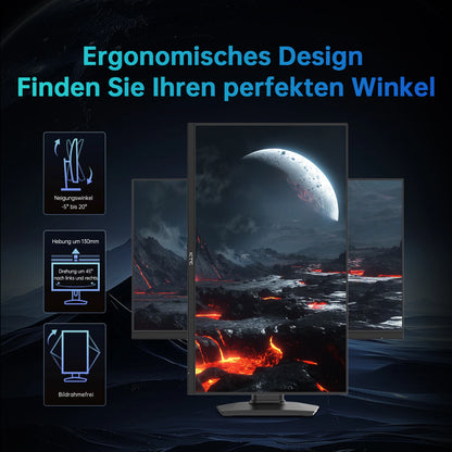 Gaming Monitor – Computerscherm – Beeldscherm – Monitor – Scherm – 27 Inch QHD 2560x1440 – 1ms Reactietijd & 180Hz Refresh Rate – HDR 400 & Adaptive Sync - QUORE