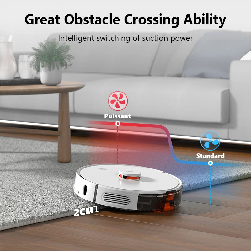 Robotstofzuiger – Robotstofzuiger met dweilfunctie – Robotmop – Automatisch Reinigingsapparaat – Slimme Schoonmaakrobot – Variant RV L11 – 2700 Pa Zuigkracht – Geavanceerde LiDAR Navigatie