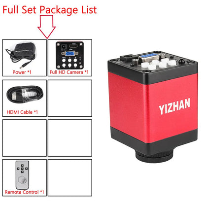 1080P 13MP 130X FULL HD Industrial Microscope C-Mount Digital Camera Via HDMI Measurement For PCB Soldering Phone Repair - QUORE