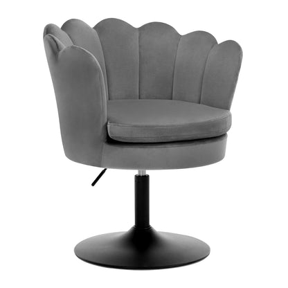 Dressing Chair Flower Shape Armchair with Backrest Living Room Chair Height-Adjustable  360° Rotatable Swivel Stool for Bedroom