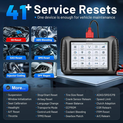 Autodiagnoseapparaat – OBD2 Scanner – Diagnosecomputer – Codelezer – Sleutelprogrammering – 8 Inch Touchscreen – 41+ Speciale Functies