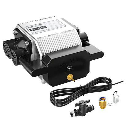 Lasergraveermachine - Lasergraveurlucht Helpt Kits - Graveermachine - Graveerder - Graveerapparaat - met 30L/Min Max Luchtstroom - AC 220V - 50Hz - 16W - 0.03 MPa - <60db - 13 x 13 x 7.8 cm - Zwart/Zilver