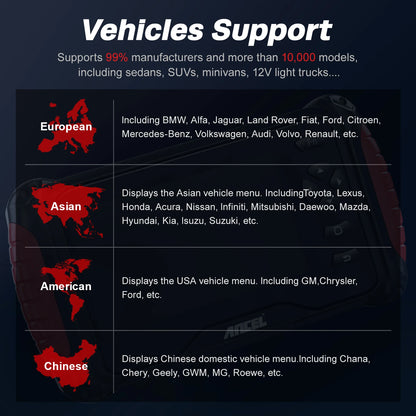 Professionele Auto Diagnosetool – OBD-II Scanner – Auto Scanner – Foutcode Lezer – Diagnosesysteem – Wifi Draadloos – Onderhoudsfuncties