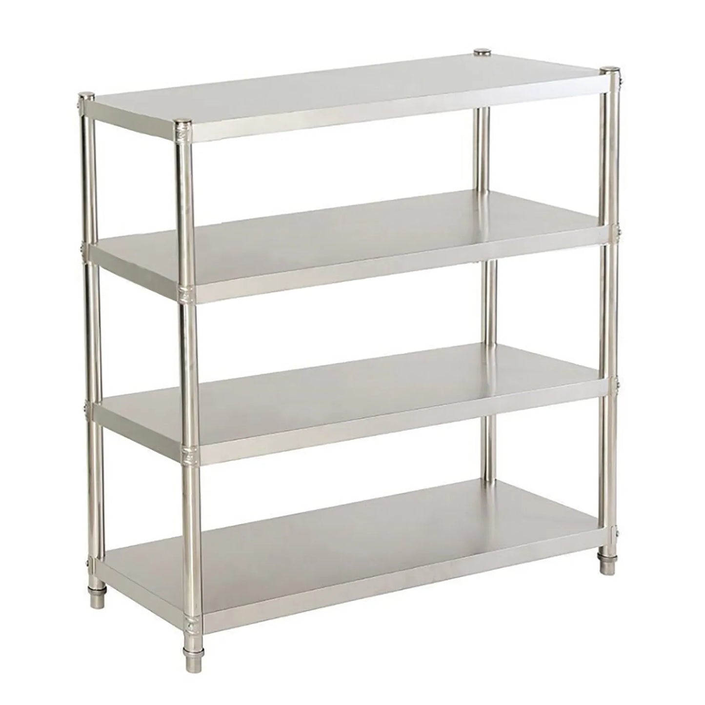 RVS Opslagrek – Roestvrijstalen Rek – Opslagrek Met Planken – Stellingkast – 120x40x150 Cm – Max Draagvermogen 50 Kg