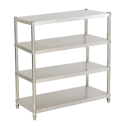 RVS Opslagrek – Roestvrijstalen Rek – Opslagrek Met Planken – Stellingkast – 120x40x150 Cm – Max Draagvermogen 50 Kg