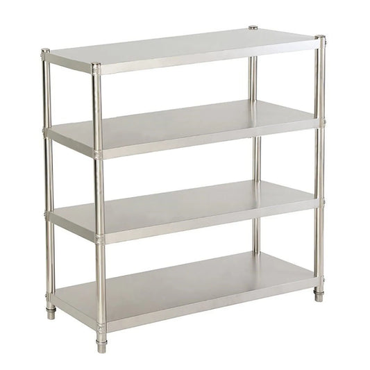 RVS Opslagrek – Roestvrijstalen Rek – Opslagrek Met Planken – Stellingkast – 120x40x150 Cm – Max Draagvermogen 50 Kg
