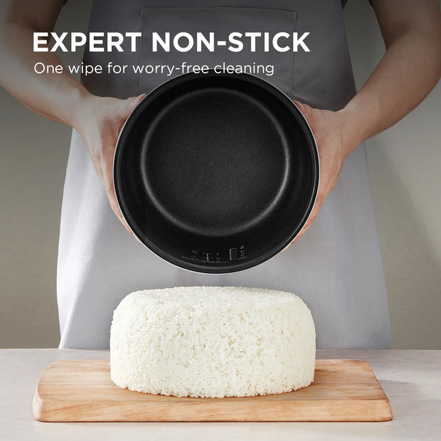 Rijstkoker met Stomer - met Opwarmende Functie - 11 functies - Slowcooker - Rice Cooker - Warmhoudfunctie - 5 tot 6 Personen - RVS - Multi Cooker - Anti-aanbaklaag binnenpan - ‎Geborsteld zwart