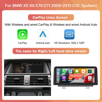 Multimedia Display – Auto Navigatiesysteem – Touchscreen Radio – Infotainment Systeem – Draadloze CarPlay – 10,25 Inch Scherm – Linux Besturingssysteem