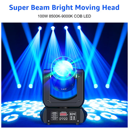 Moving Head Lampen Set – Podiumverlichting – DJ Verlichting – Beam Lampen – Stage Lights – 4 Stuks EU Stekker – 150W COB LED – DMX512 Controle - QUORE