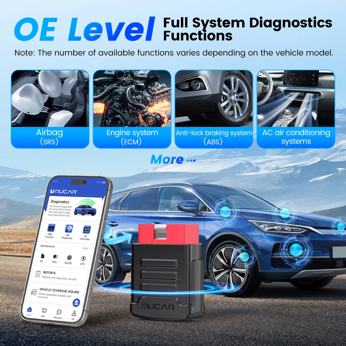 OBD2 Scanner - Diagnosecomputer - Uitleesapparatuur - Diagnose apparatuur voor auto's - OBD2 - Diagnosecomputer - Storing Verwijderen - Uitleesapparatuur – Auto Accessoires - Auto Uitlezen - Diagnose apparatuur voor auto's - Motorstoring - QUORE