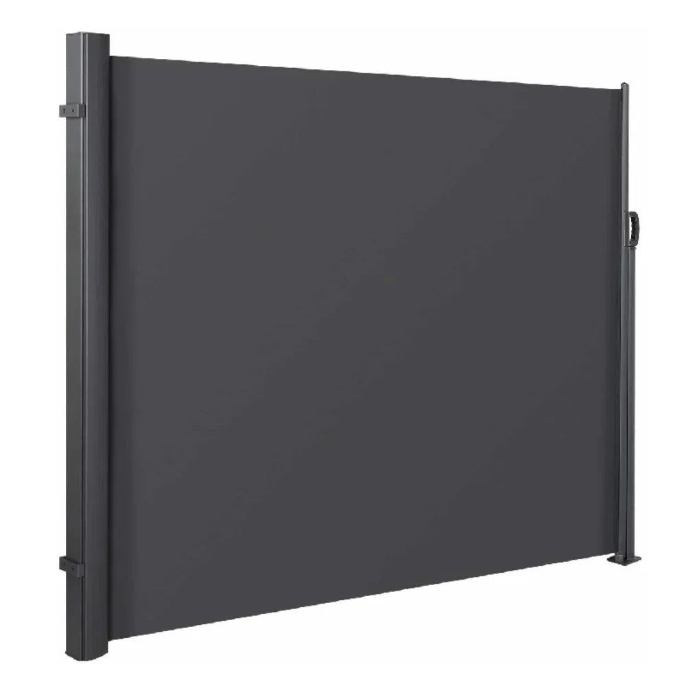 Windscherm - Tuinscherm - Uitschuifbaar Windschermen - Zijluifel - 4.0x1.8m - Outdoor Privacy Scherm – Zonnescherm en Windbescherming – Geschikt voor Terras, Tuin en Zwembad -Zwart