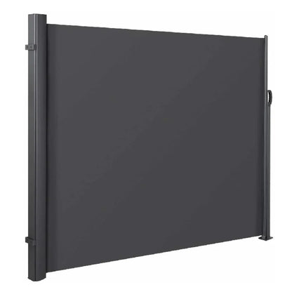 Windscherm - Tuinscherm - Uitschuifbaar Windschermen - Zijluifel - 4.0x1.8m - Outdoor Privacy Scherm – Zonnescherm en Windbescherming – Geschikt voor Terras, Tuin en Zwembad -Zwart