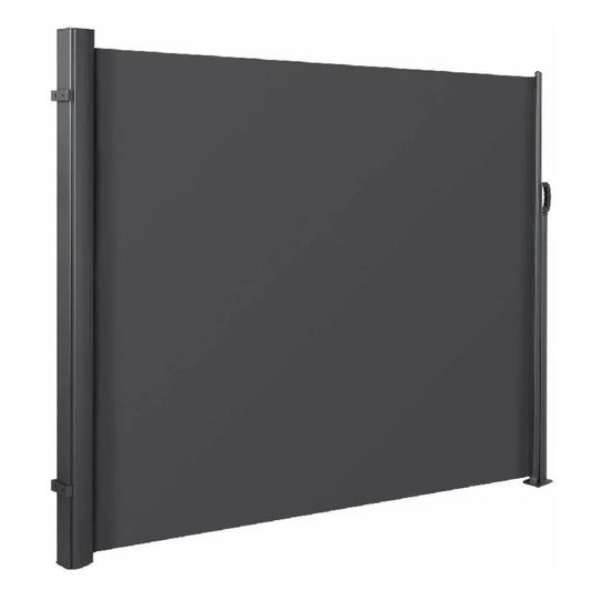 Windscherm - Tuinscherm - Uitschuifbaar Windschermen - Zijluifel - 4.0x1.8m - Outdoor Privacy Scherm – Zonnescherm en Windbescherming – Geschikt voor Terras, Tuin en Zwembad -Zwart