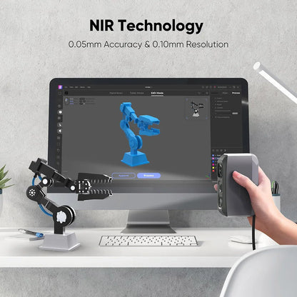 3D Scanner – 3D Scankop – 3D Scanapparaat – 3D Scan Tool – Compact & Draagbaar – Nauwkeurigheid 0,05 mm & AI-Tracking