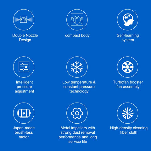 Robot Raamwisser - YW509 - 2 weg watersproeier - Sterk vacuüm - Randloze werken - QUORE